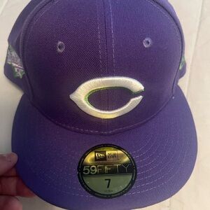 New Era 59FIFTY Purple Cap with White Logo